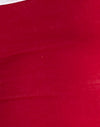 Rojo adrenalina con ribete blanco