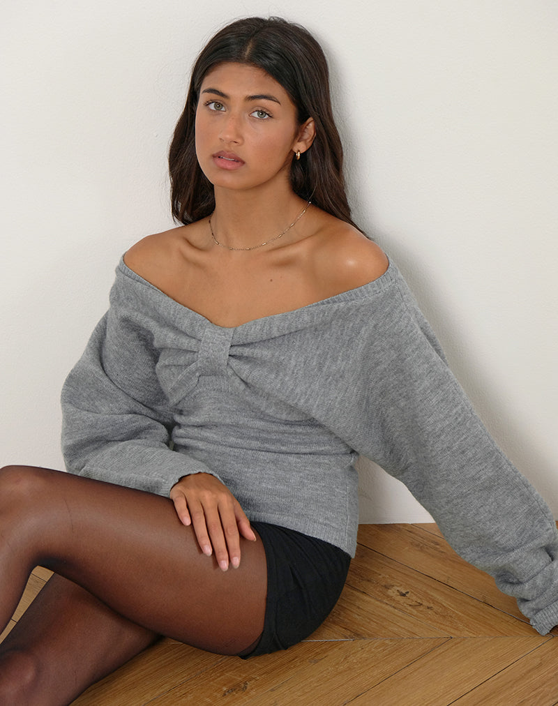 Jersey con lazo Sikuna gris
