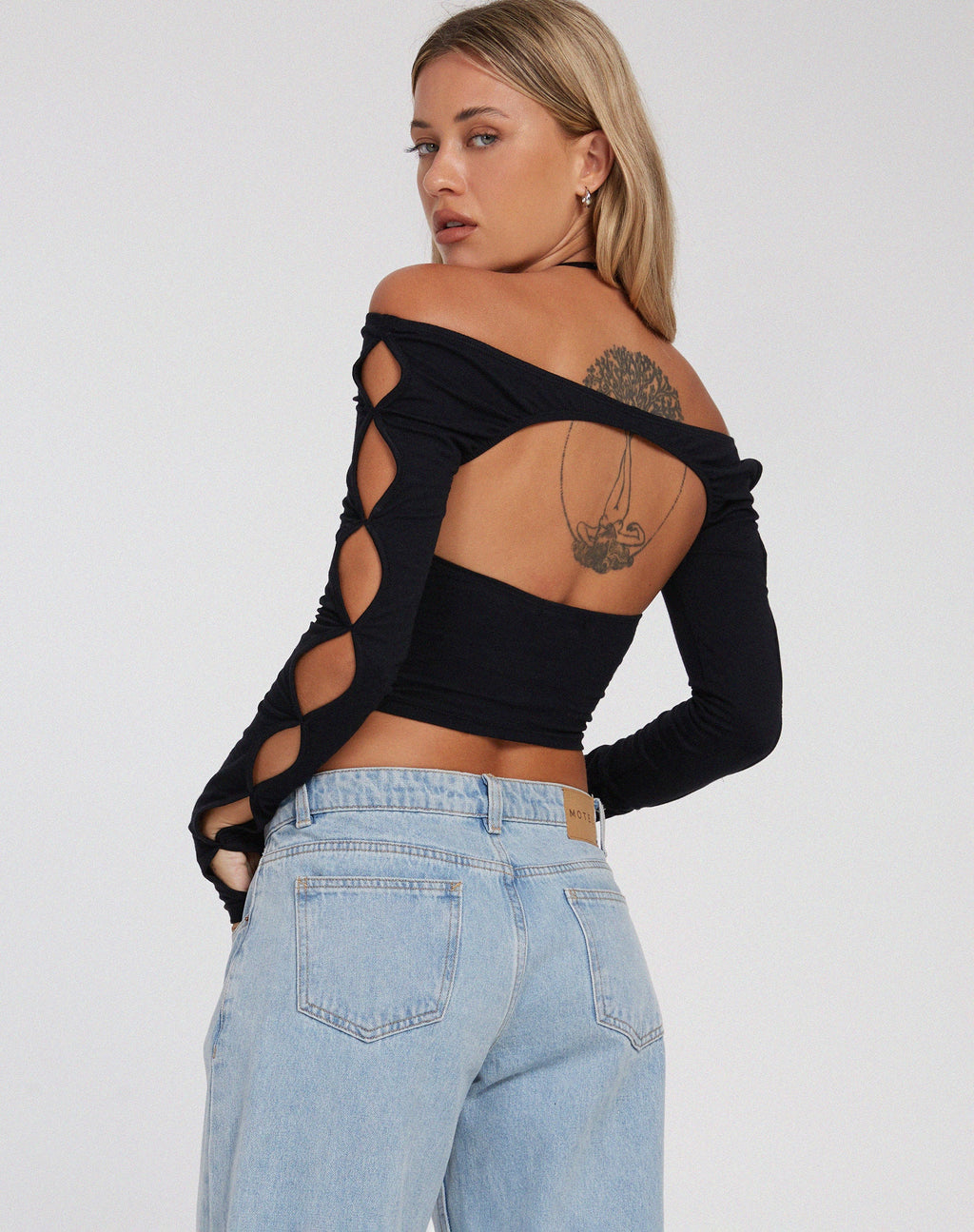 Silas Crop Top Negro