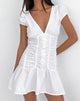 Imagen de Silesa Mini Vestido Acanalado Blanco