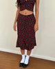 Imagen de Sima Falda Midi en Polka Fresa Negra