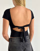 Imagen de Sipang Tie Back Top en Negro
