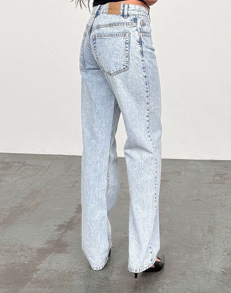 Imagen de Mid Rise Slim Parallel Jeans en 80's Light Wash