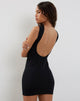 imagen de Slony Low Back Mini Dress in Black Lycra