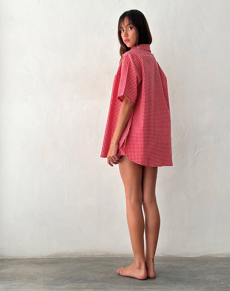Imagen de Smith Oversized Shirt in Red Gingham