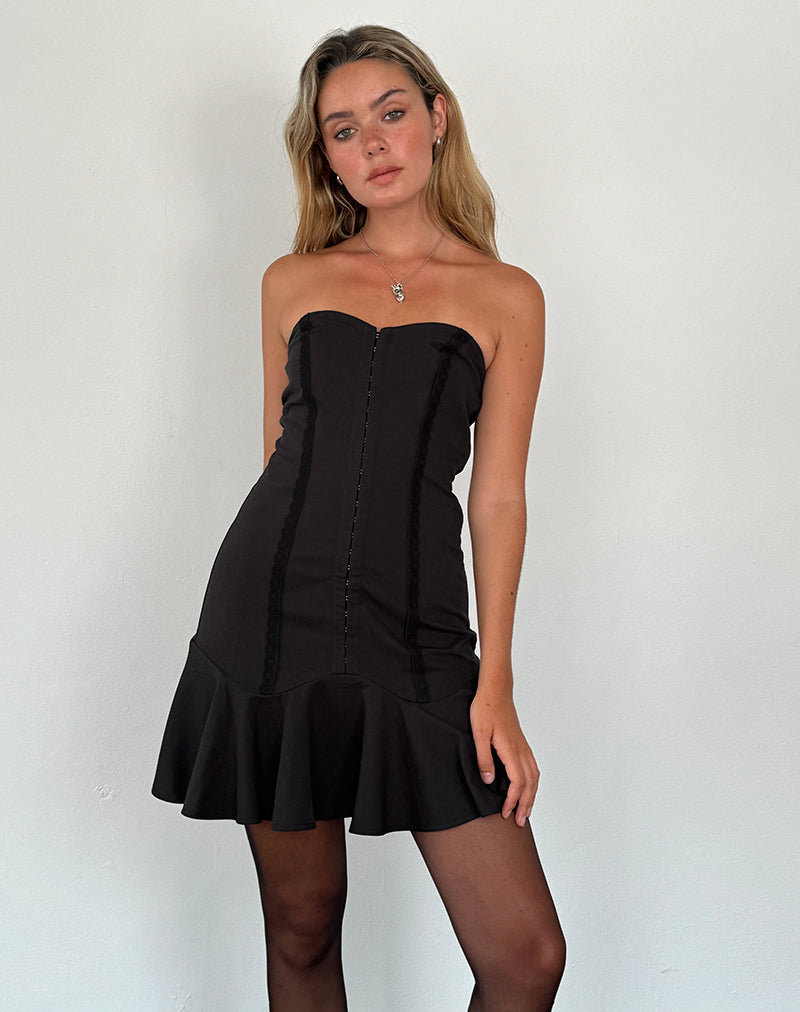 Minivestido Snana en sastrería negro
