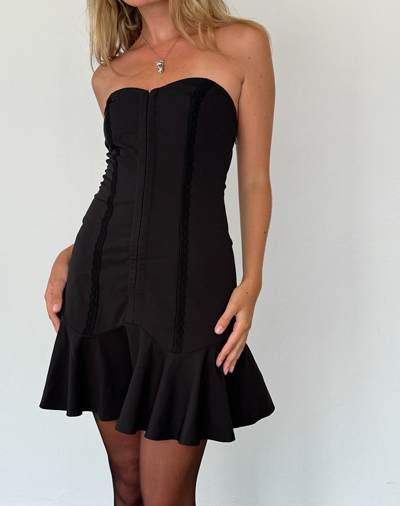Minivestido Snana en sastrería negro