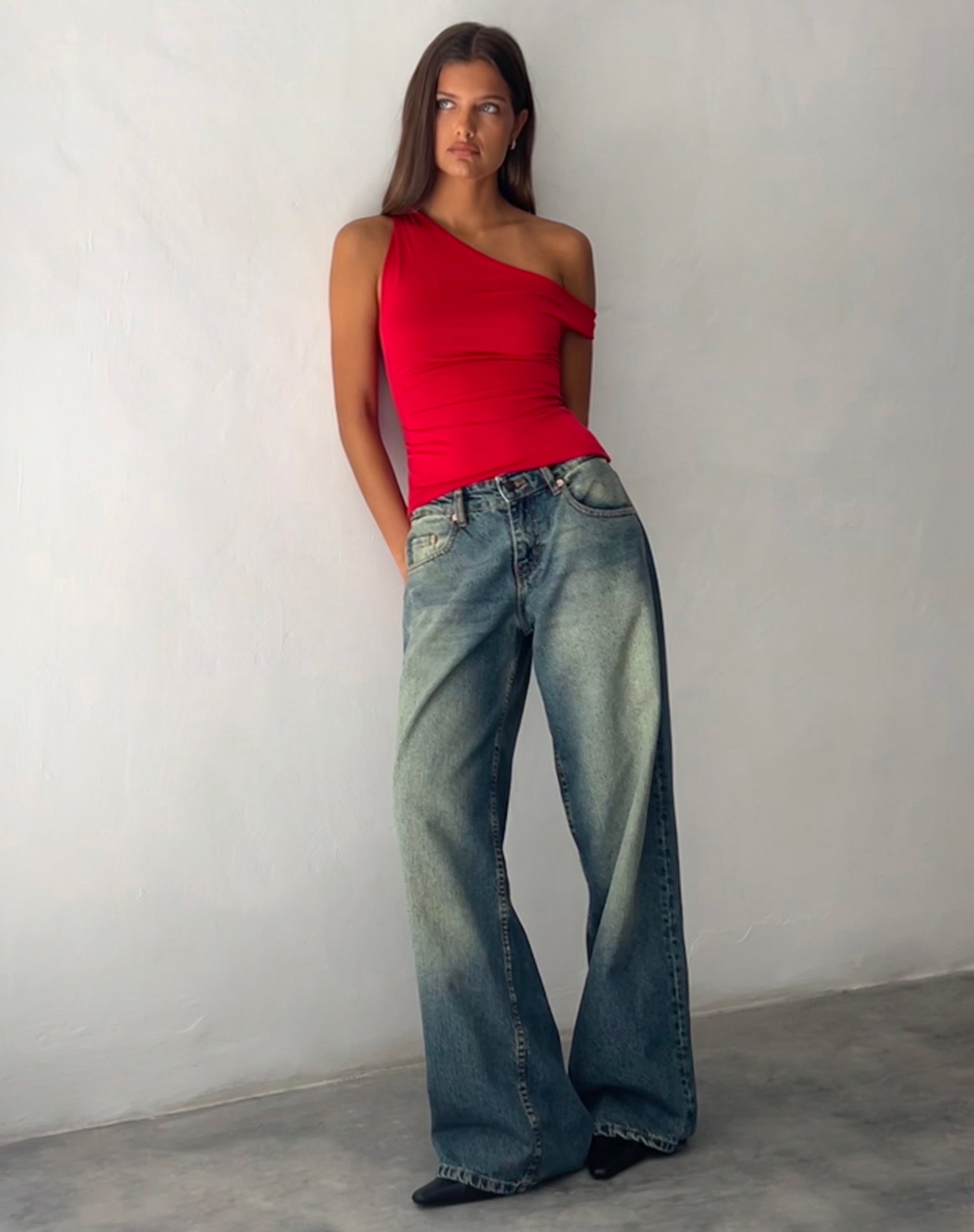 Imagen de Sohan Twist Sleeve Top en rojo