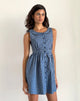 imagen de Sokasi Mini Dress in Navy Tartan