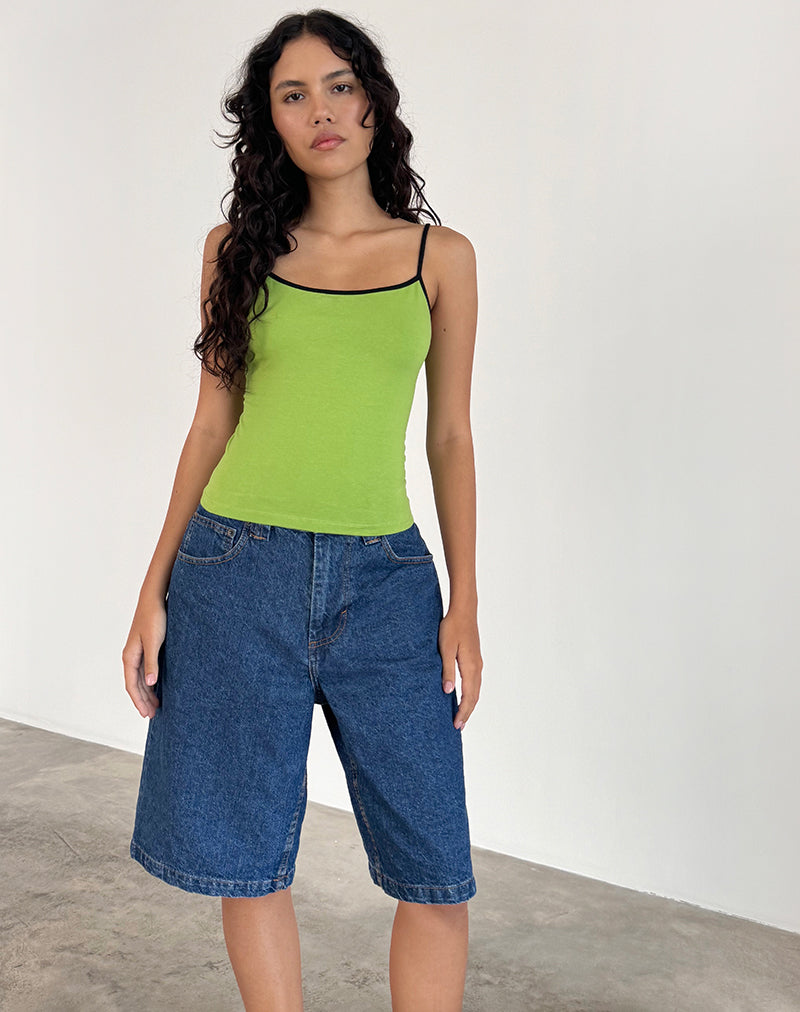 Top Solani en Wasabi con ribete negro