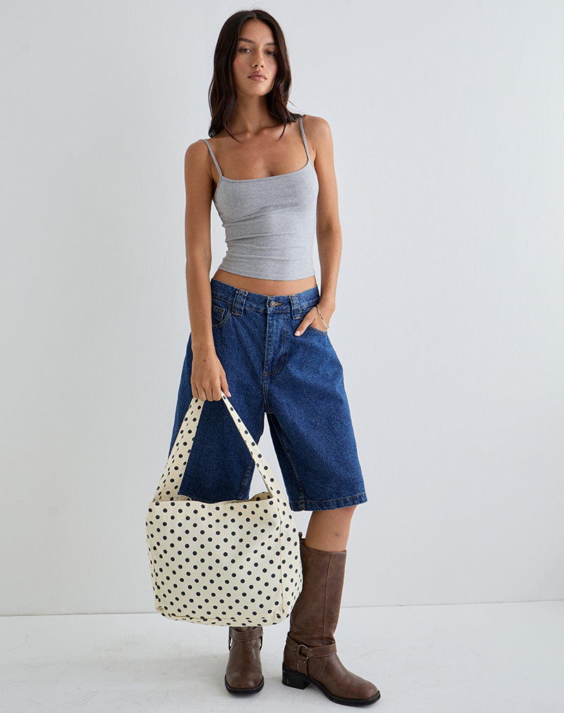 Bolso Sota Polka Twill en blanco y negro