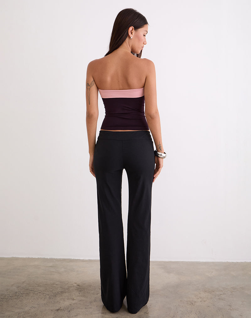 Imagen de Solna Bandeau Top en color Redwood con ribete rosa Lady