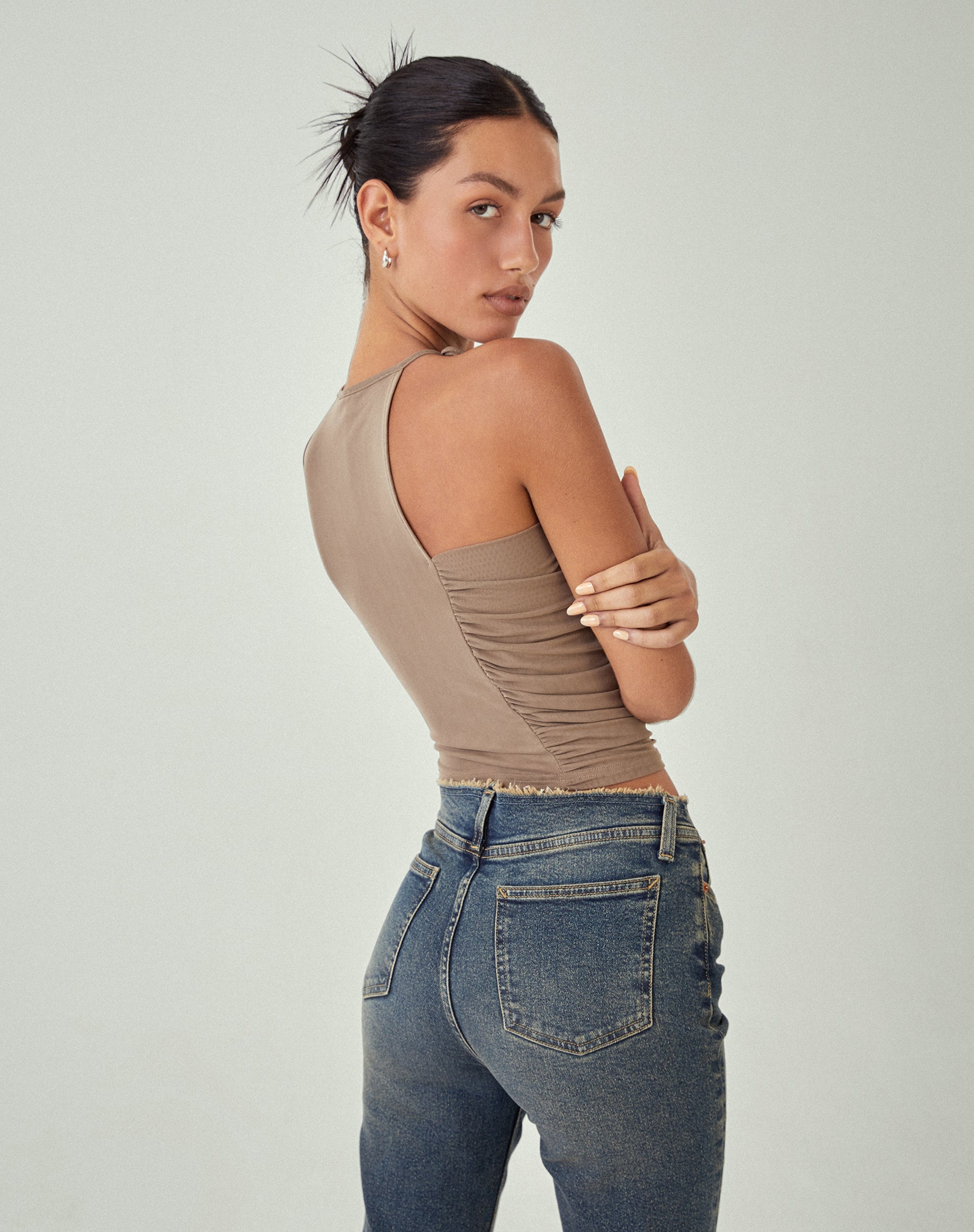 imagen de MOTEL X JACQUIE Sonja Crop Top en Avena