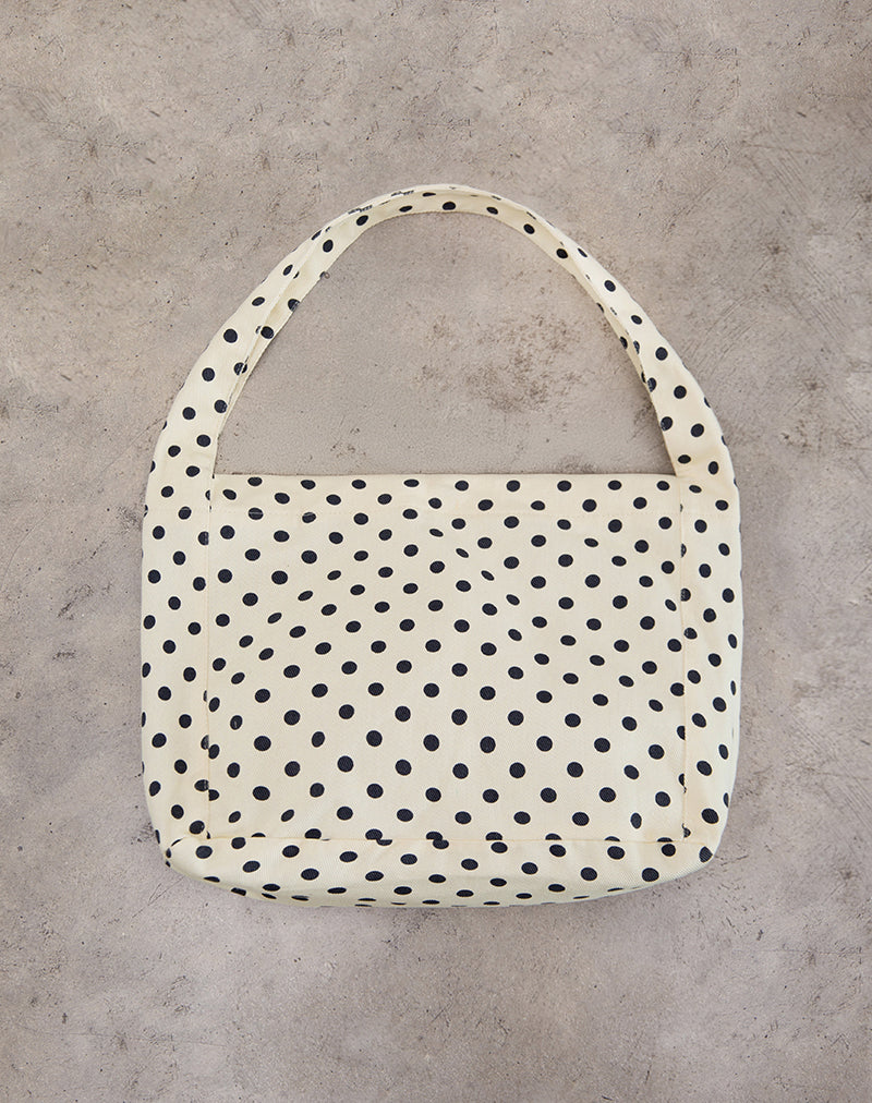 Bolso Sota Polka Twill en blanco y negro