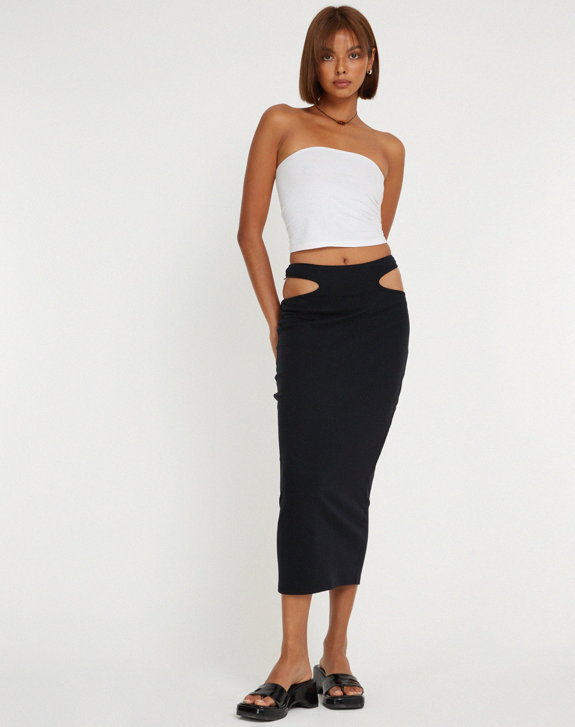 imagen de Steira Falda Midi en Negro