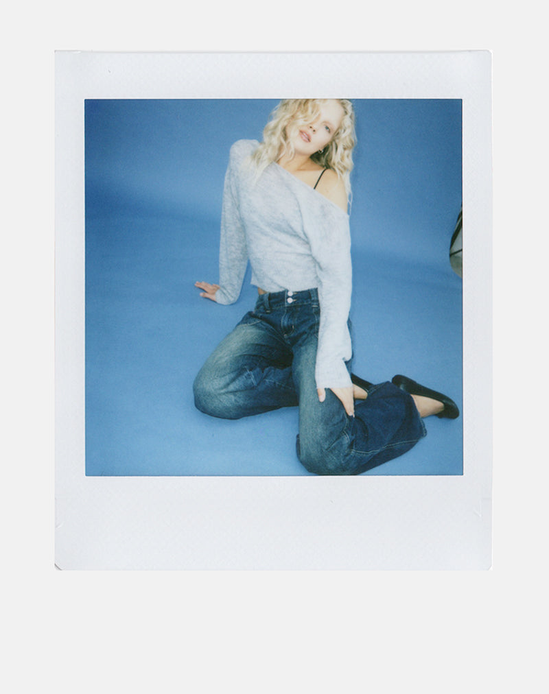 Imagen del jersey asimétrico Suena en gris