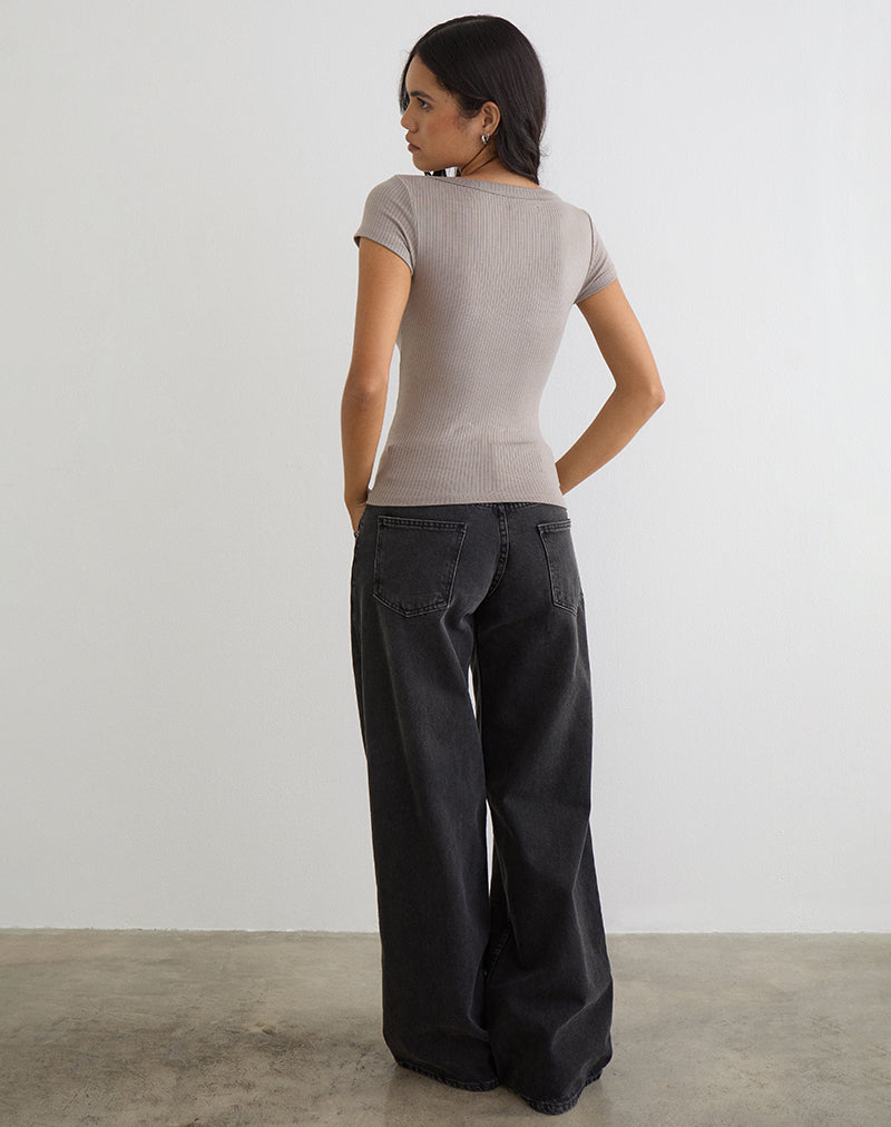 Imagen de la camiseta Sumala en tejido de punto grueso Moon Rock.