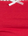 Rojo tango con ribete marfil