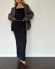 Imagen de Sunadia V Maxi Skirt in Black Lycra