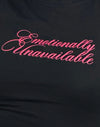 Negro con estampado Emotionally Unavailable