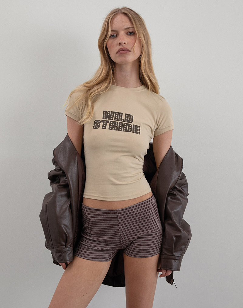 Imagen de Sutin Tee in Coconut Milk with Wild Stride Graphic
