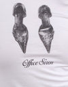 Blanco con estampado de sirena de oficina