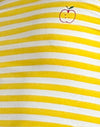 Amarillo con rayas blancas Apple Print