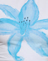 Flor pintada de blanco Azul