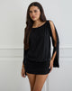 Imagen de Sybe Cut Batwing Sleeve Mini Dress in Black