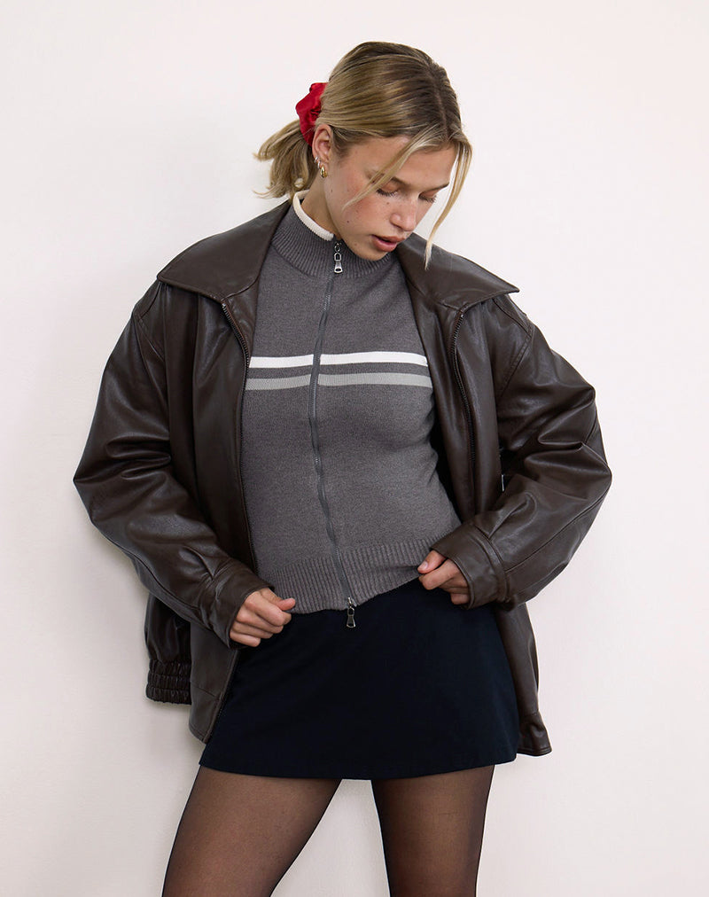 Chaqueta de punto sin mangas Tabeya en gris