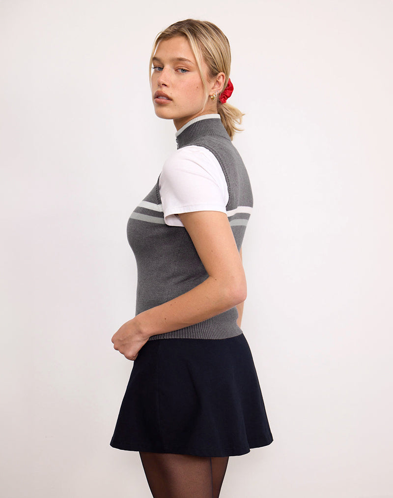 Imagen de Tabeya Chaqueta de punto sin mangas en gris