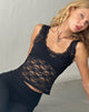 imagen de Tahoa Lace Vest en Negro