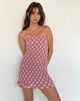 Imagen de Takiyo Bandeau Mini Dress in Pink Tartan