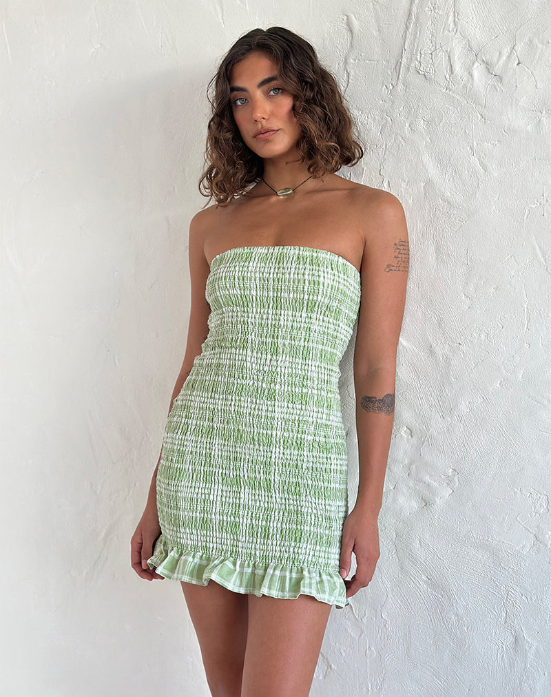 Imagen de Takiyo Minivestido de mantel Neo Mint