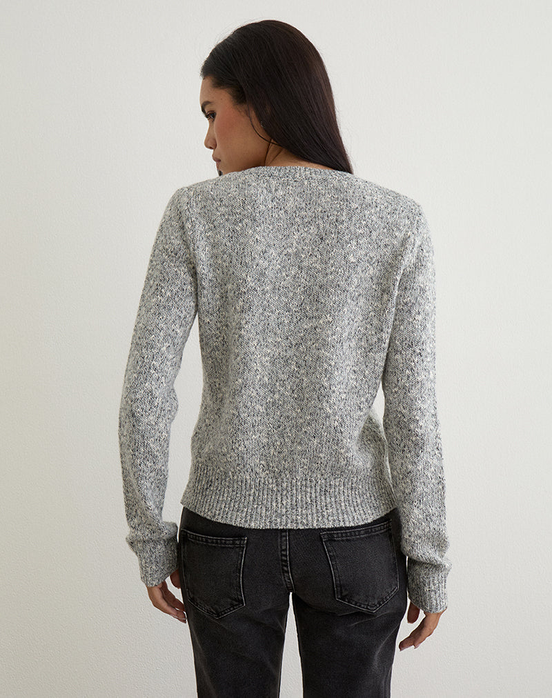 Imagen de Talira Cardigan in Knit Dark Grey Marl