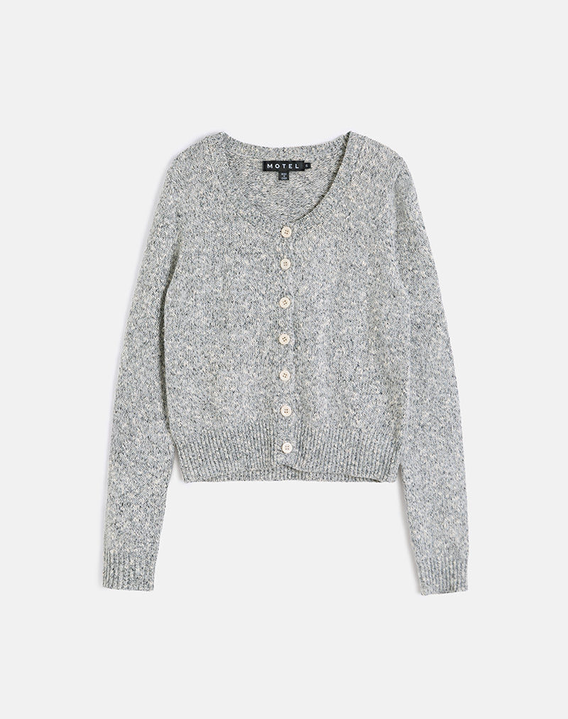 Imagen de Talira Cardigan in Knit Dark Grey Marl