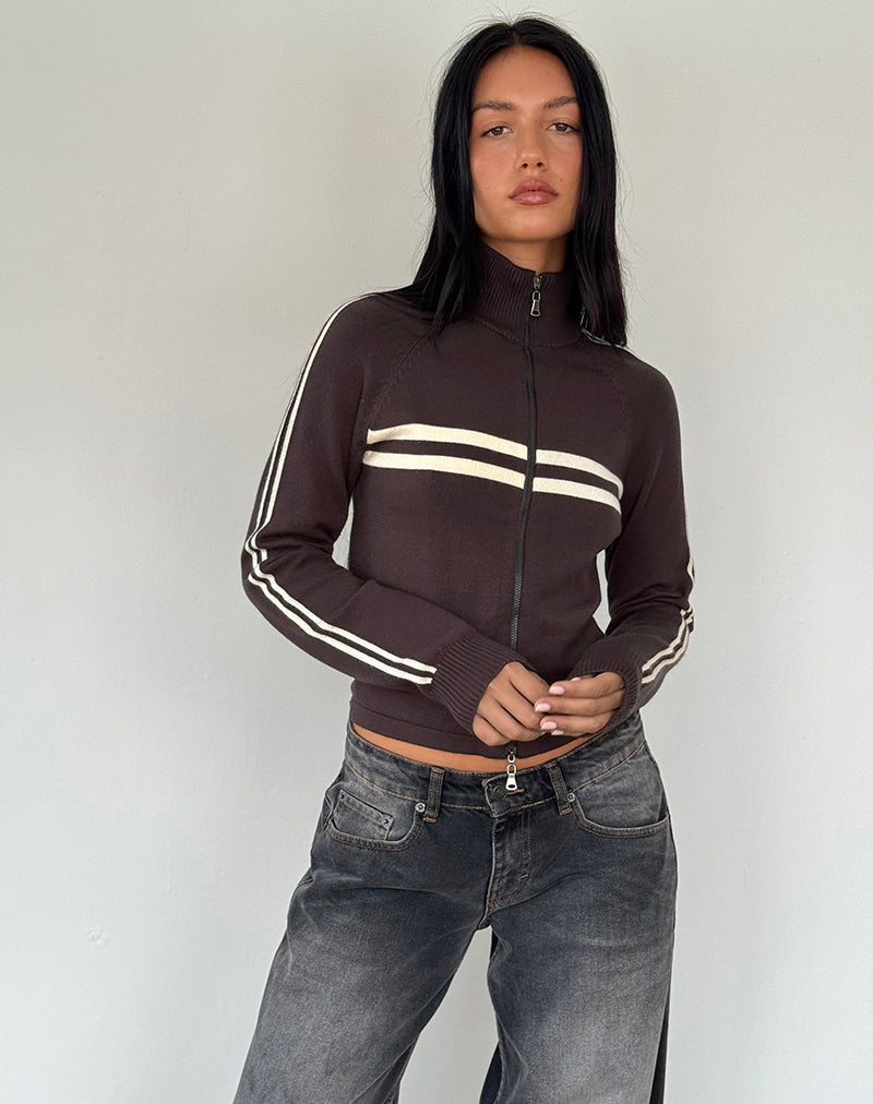 Imagen de Talisa Chaqueta deportiva con cremallera en marrón