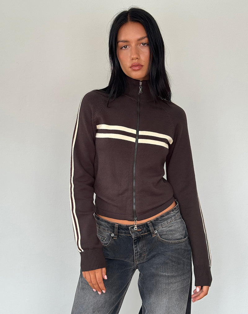 Imagen de Talisa Chaqueta deportiva con cremallera en marrón