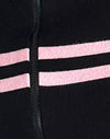  Negro con raya rosa
