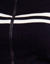Negro con raya blanca