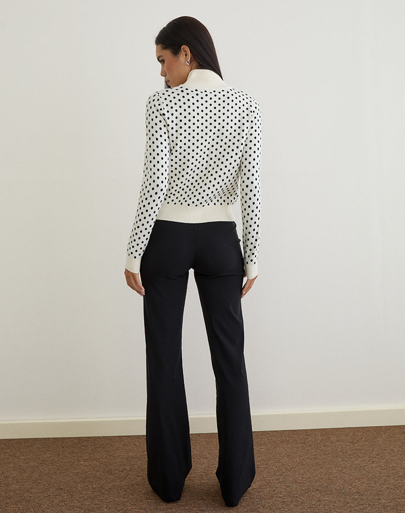 Imagen de Talisa Chaqueta de punto con cremallera en Tiny Polka Ivory