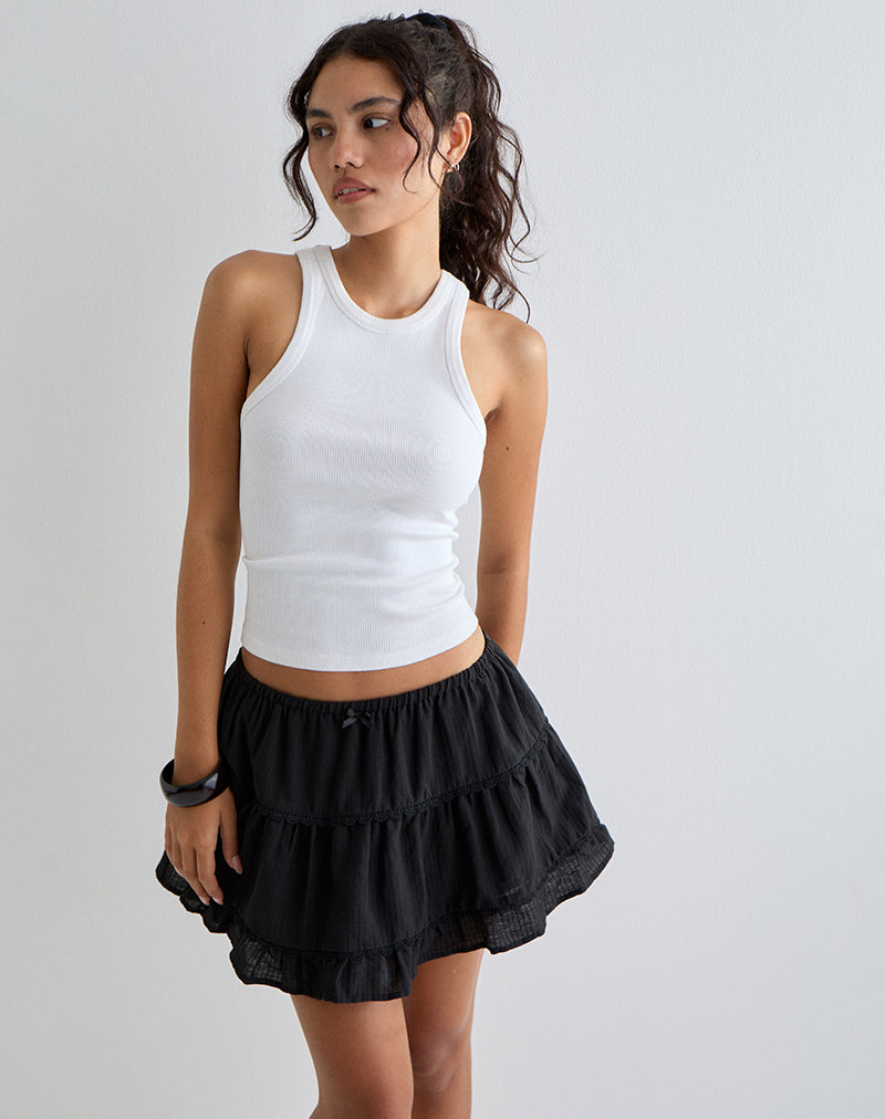 Imagen de Talvi Minifalda con volantes en negro