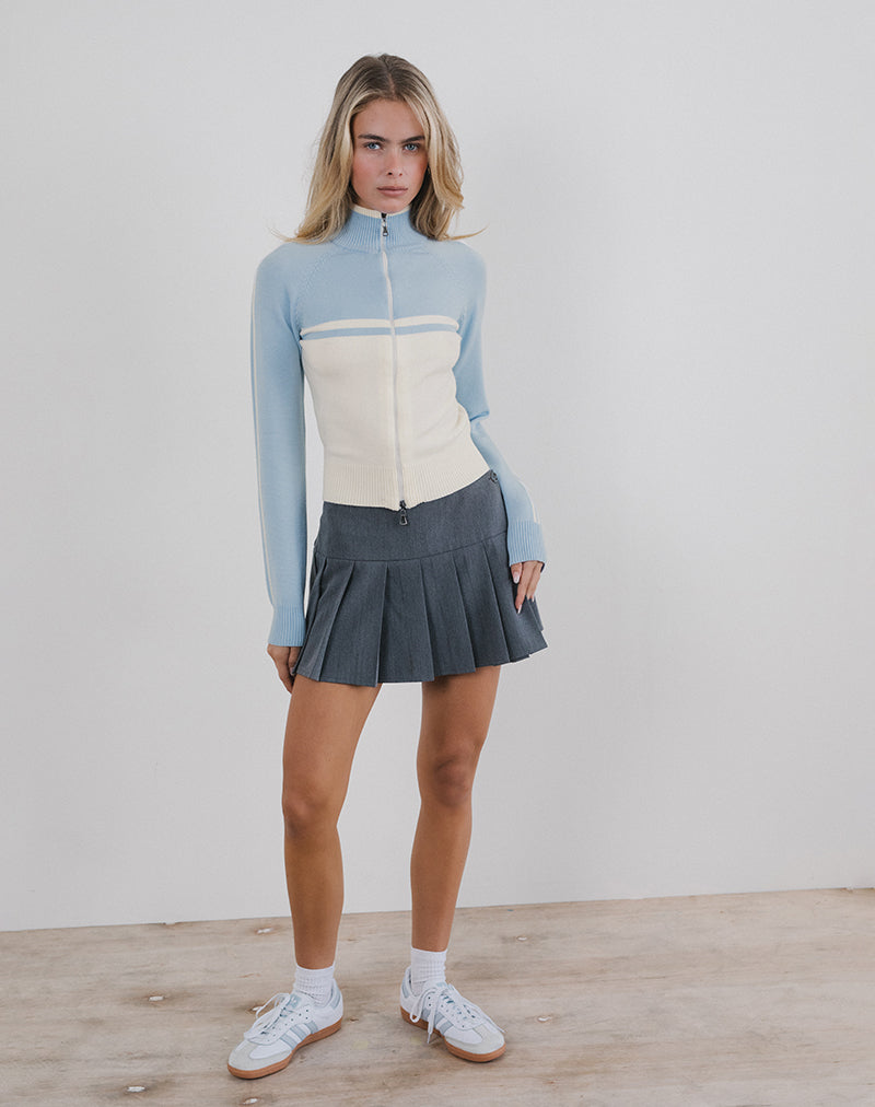 Imagen de la chaqueta Talya en panel azul con blanco