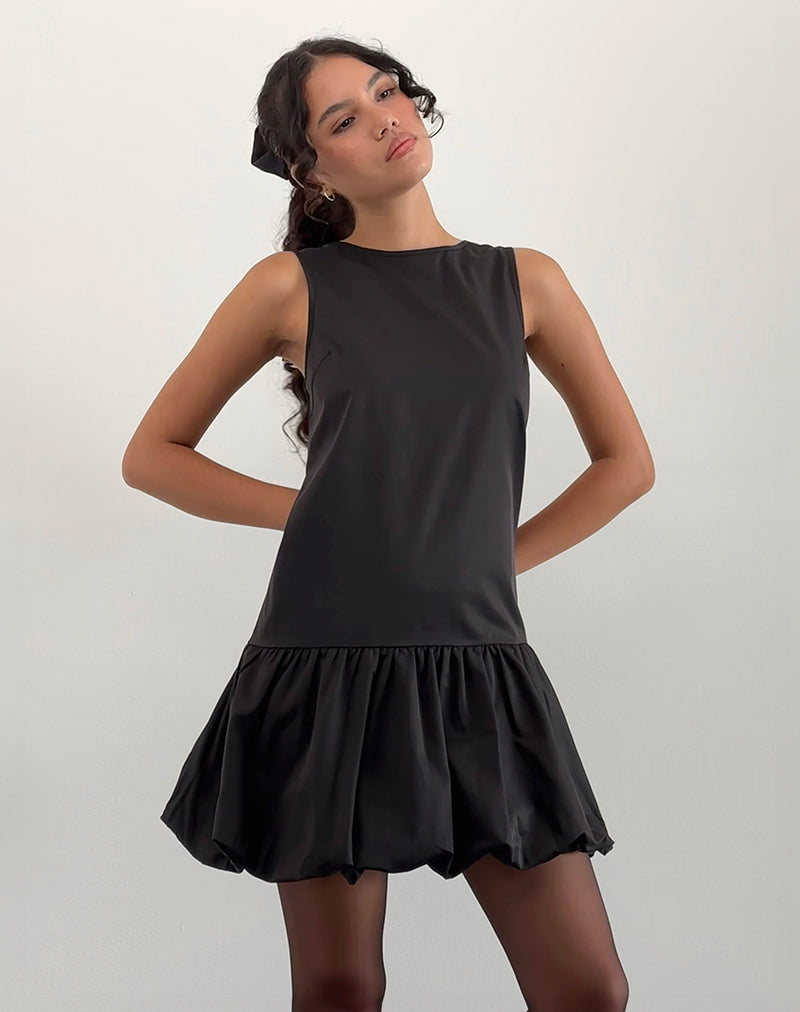 Imagen de Tamilo Bubble Hem Mini Dress in Black