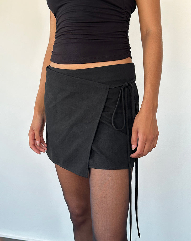 Falda Tanix Wrap en Tailoring Negro