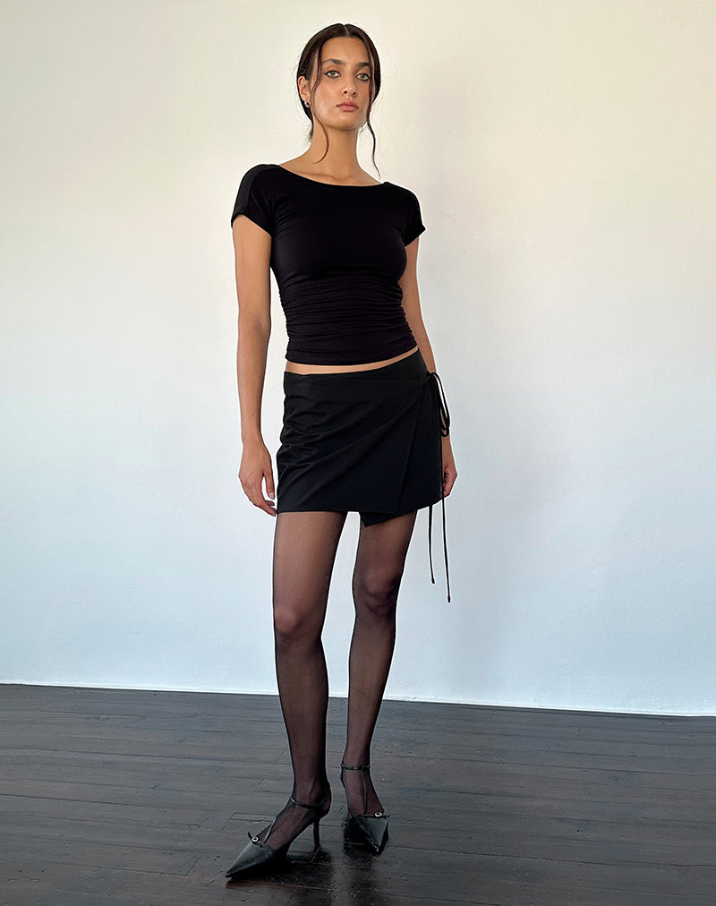 Falda Tanix Wrap en Tailoring Negro