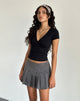 Imagen de Tasina Top en negro con ribete negro