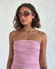 Imagen de las gafas de sol Tatan Wrap Around en color topo