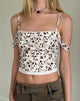 Imagen de Tavisha Cami Top en Flock Flor de Tallo Marrón