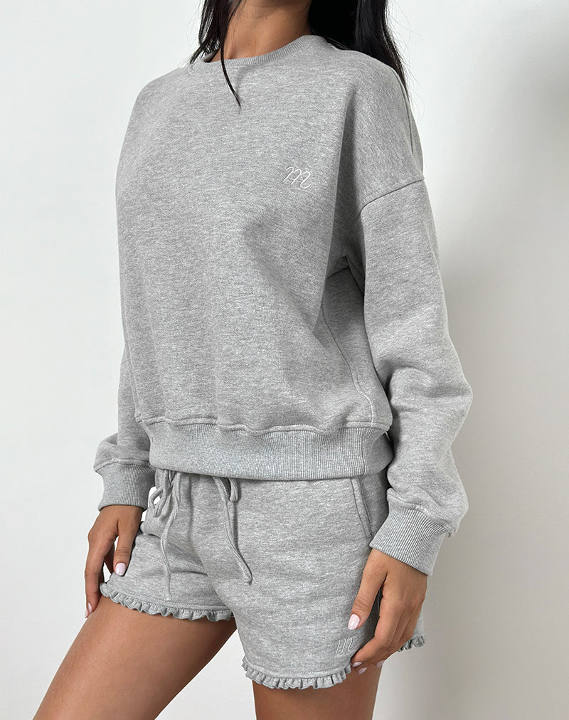 Imagen de Agusta Frill Short en Marga Gris con Emblema M